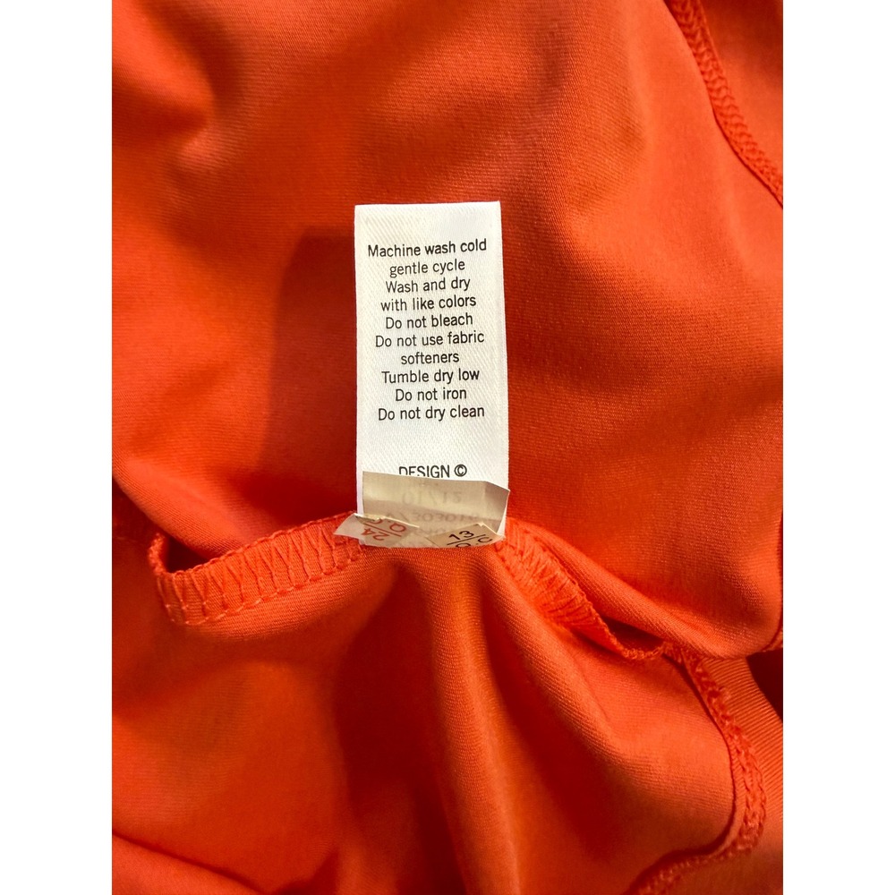 Athleta Orange Ruched Crossover Active Dress Women's Med Lycra Sport Athleisure - Picture 8 of 8